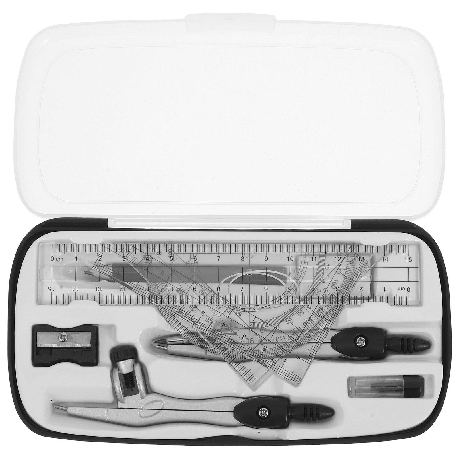 1Set Geometry Drawing Set with - Math Geometry Set With Compass 评论和价格