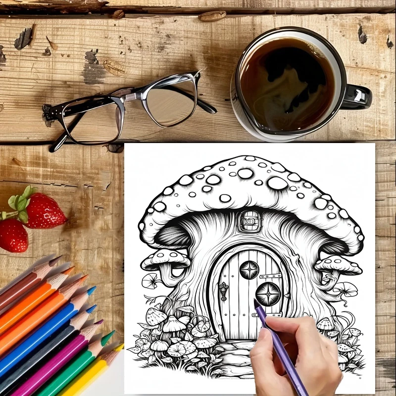 Coloring Book Fairy Door for A - School Supplies 评论和价格